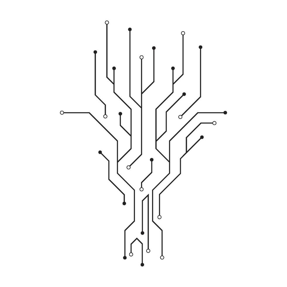 Circuit illustration design vector