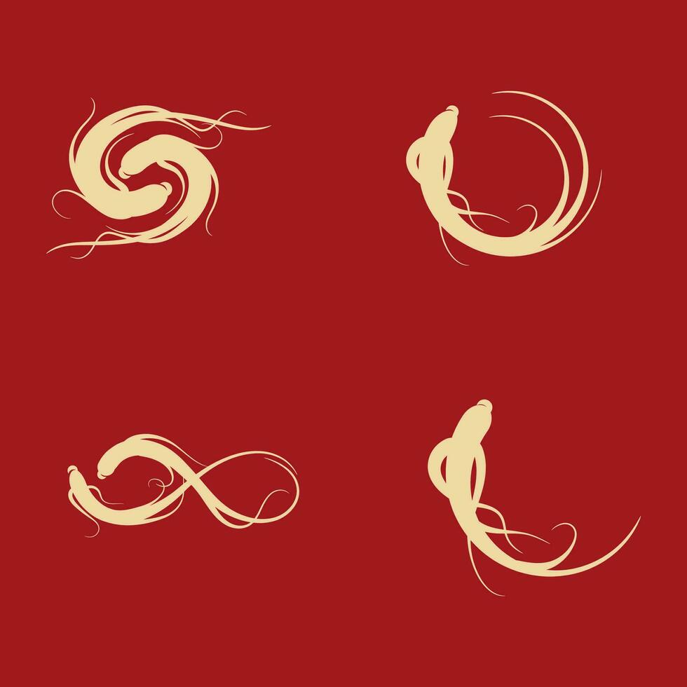 Ginseng vector icon illustration