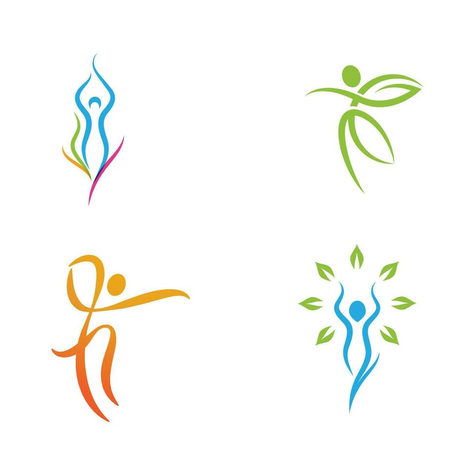 Human character logo sign vector