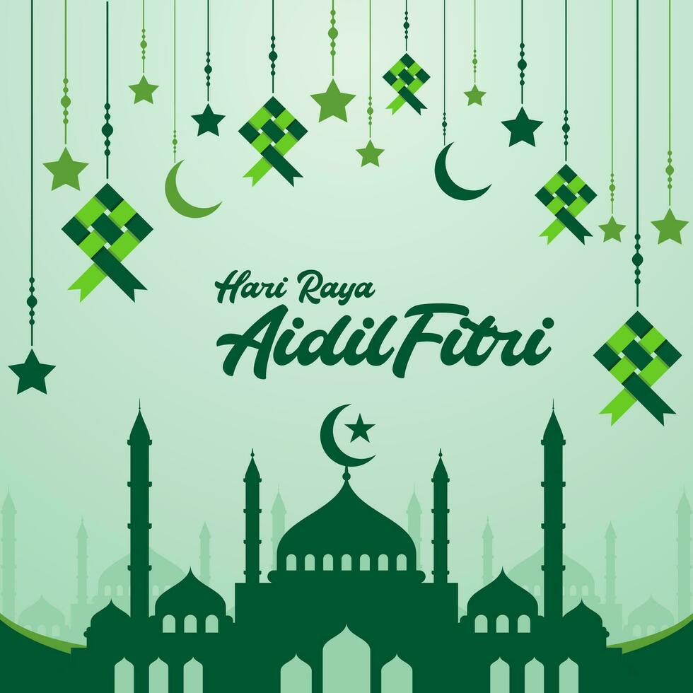 Muslim abstract greeting banners. Islamic vector