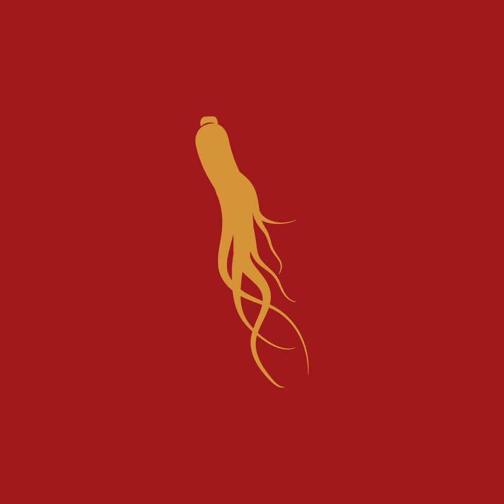 ilustración de icono de vector de ginseng