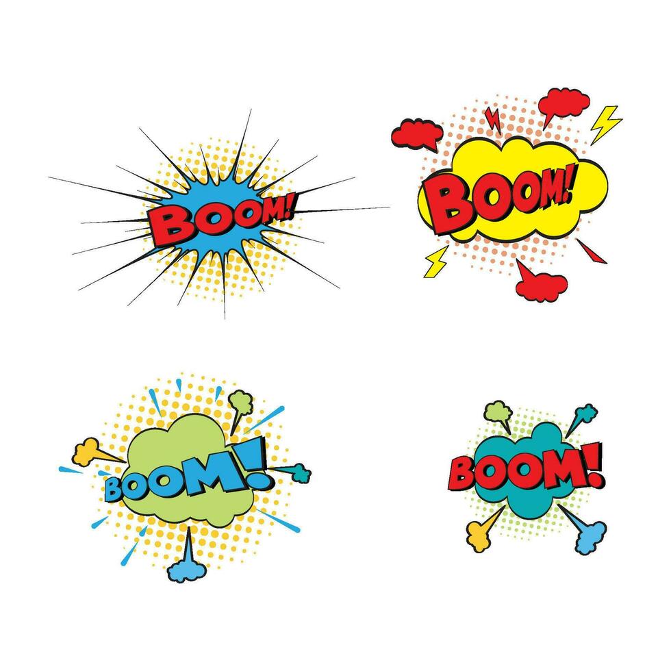 Comic Text, Pop Art style illustration vector