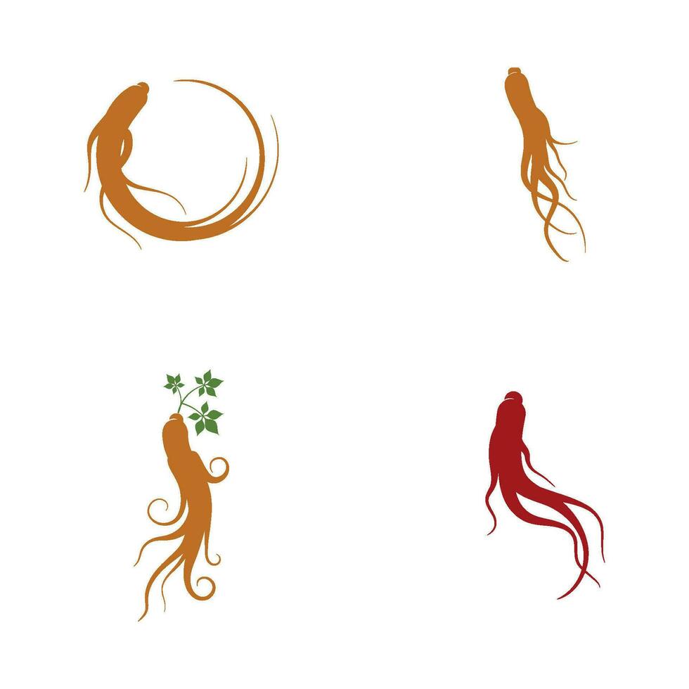Ginseng vector icon illustration