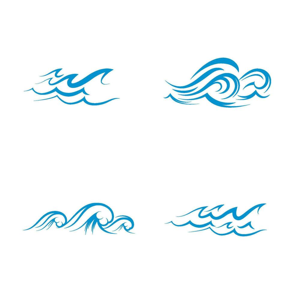 vector de icono de onda de agua