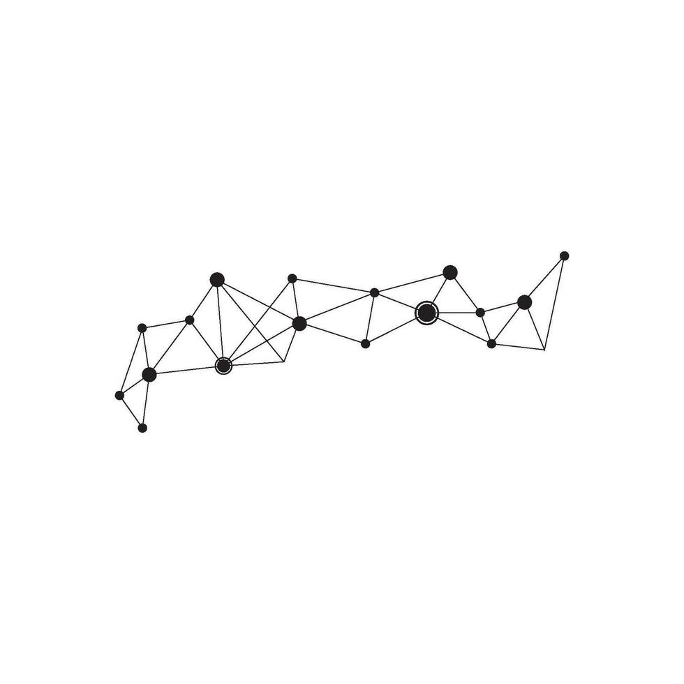 Polygonal Space Background with Connecting Dots and Lines vector
