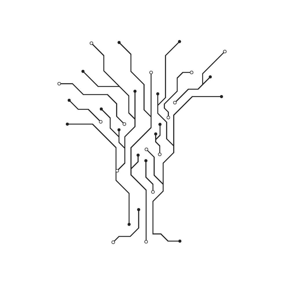 Circuit illustration design vector