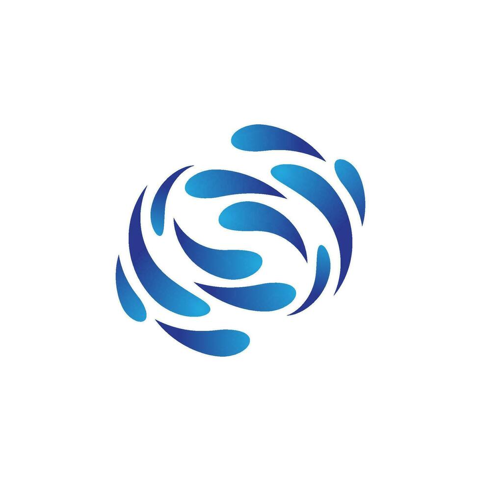 Water wave icon vector