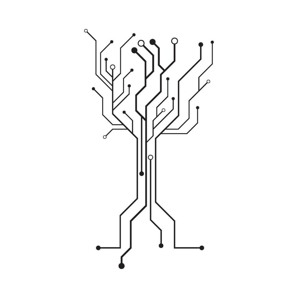 Circuit illustration design vector