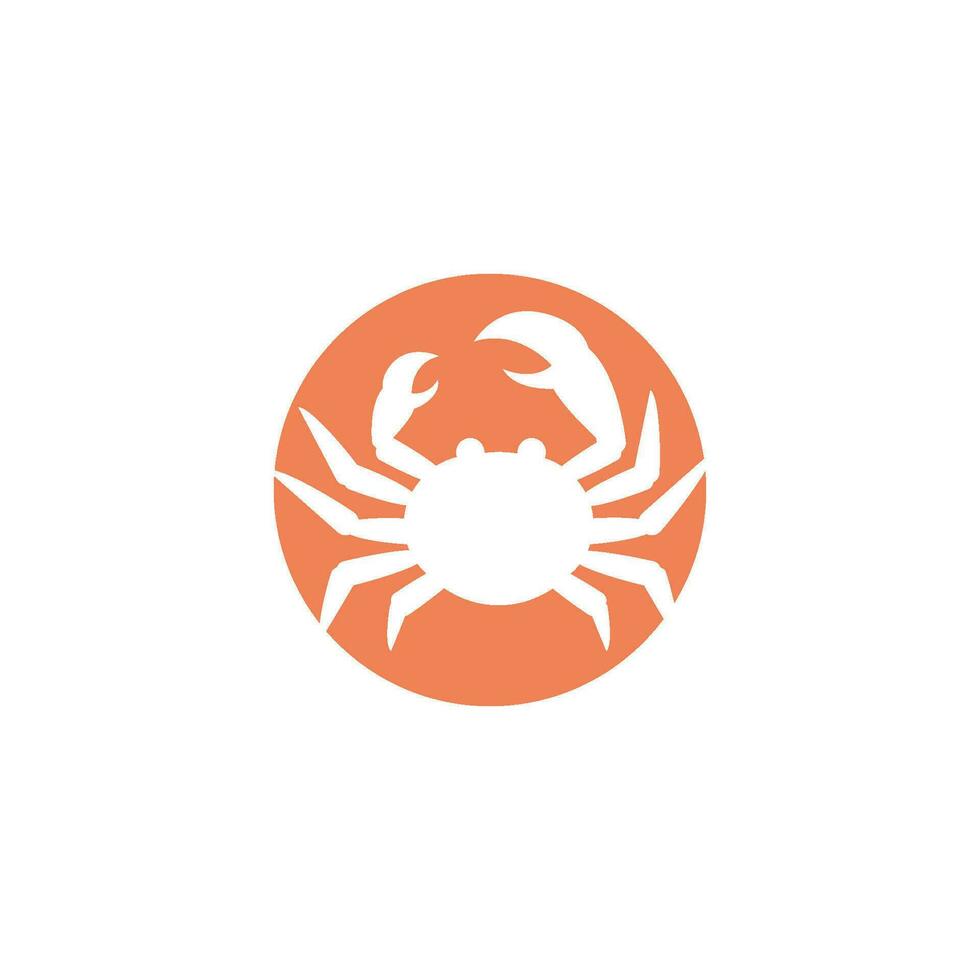 Crab vector icon illustration