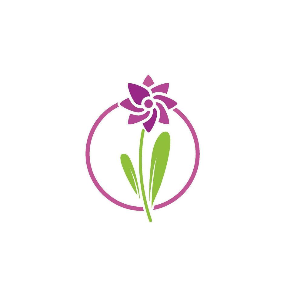 diseño de icono de vector de floristería de belleza