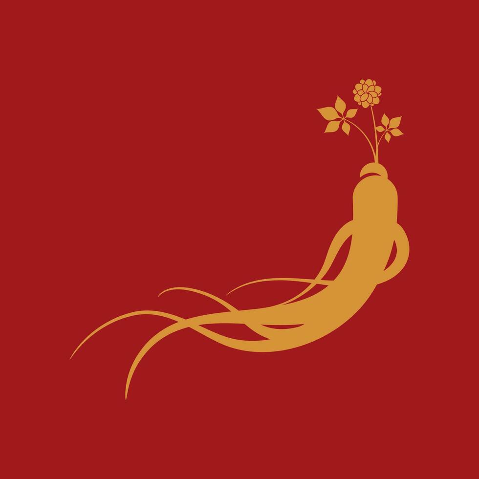 Ginseng vector icon illustration