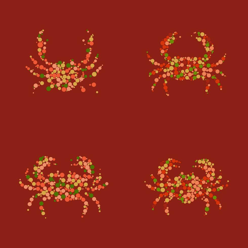 Crab vector icon illustration