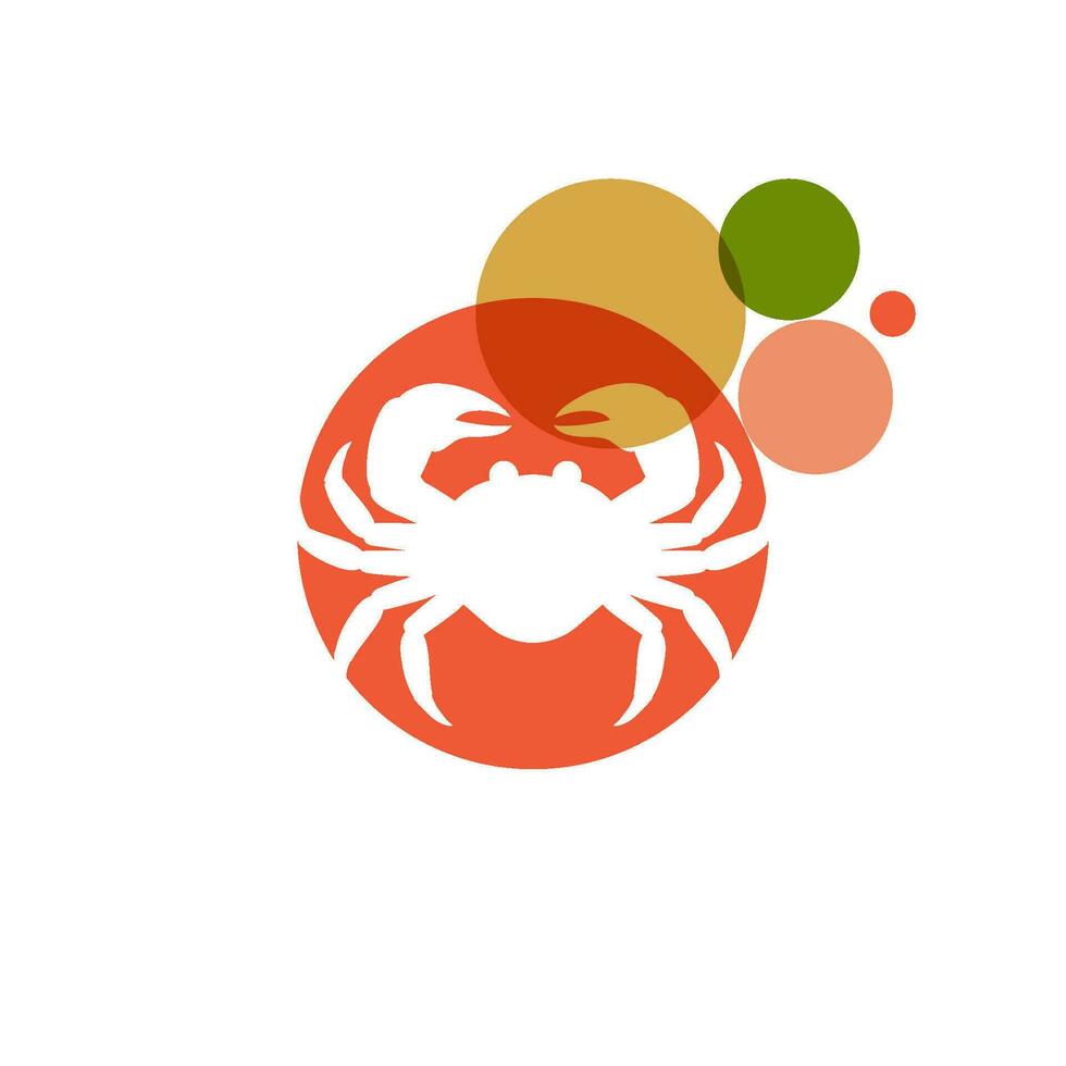 Crab vector icon illustration