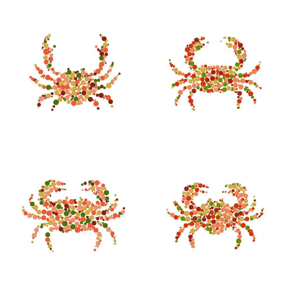 Crab vector icon illustration