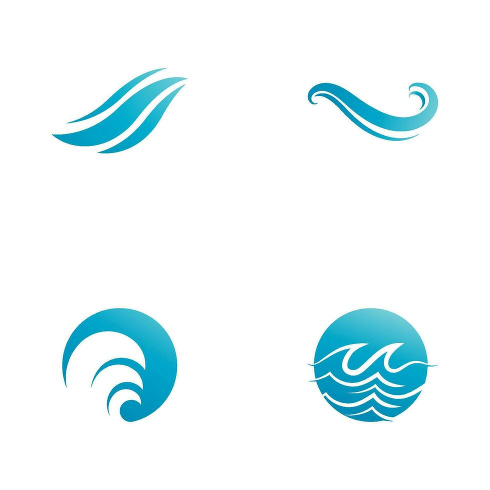 diseño de vector de icono de onda de agua