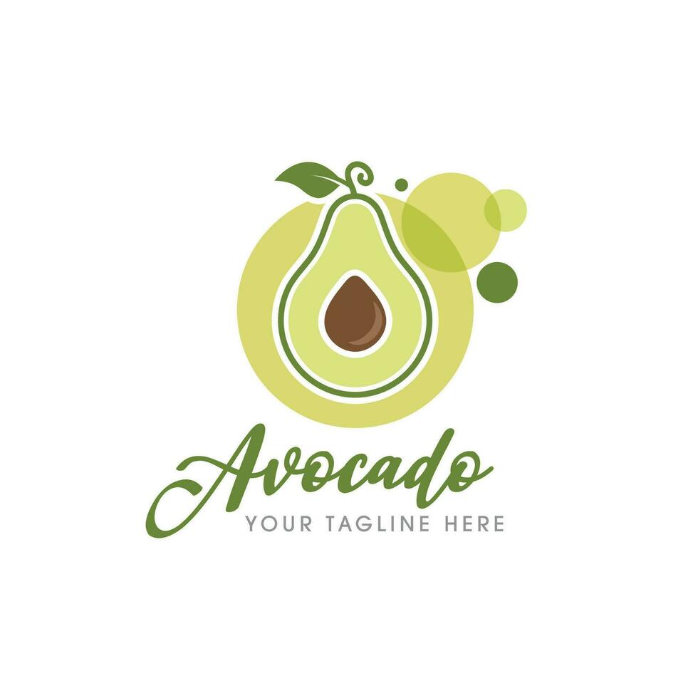 diseño de ilustración de icono de vector de aguacate