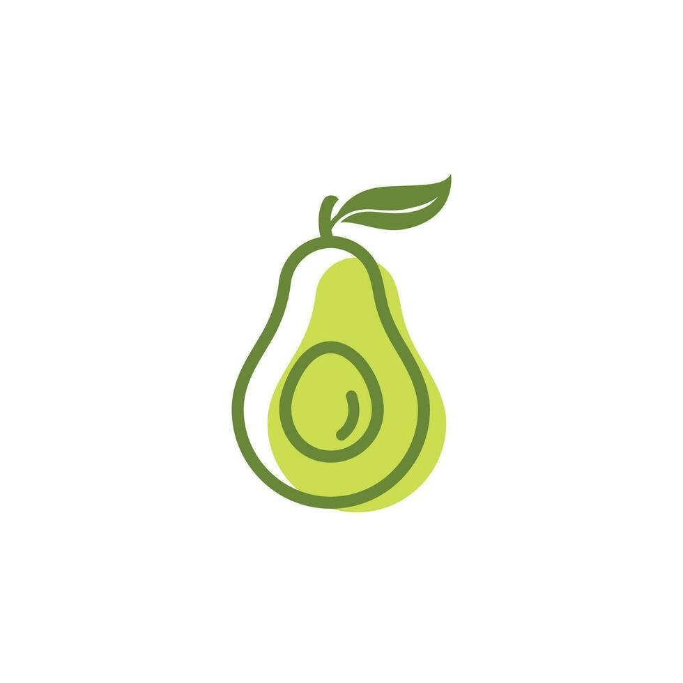 diseño de ilustración de icono de vector de aguacate