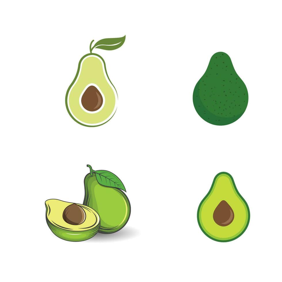 diseño de ilustración de icono de vector de aguacate