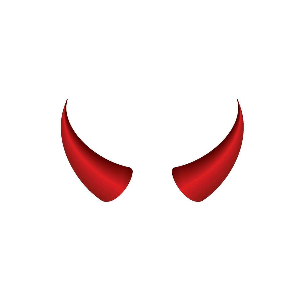 diseño de icono de vector de cuerno de diablo