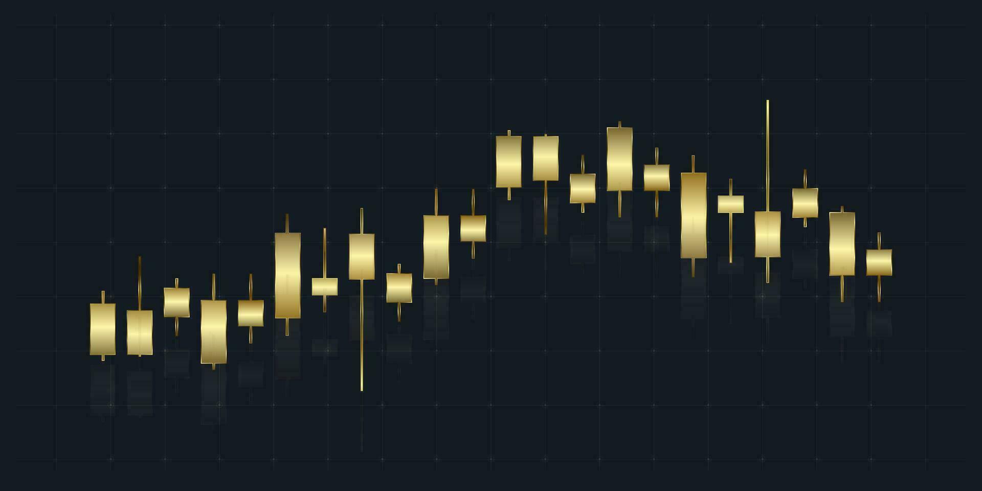 Gold and luxury Stock market charts and forex trading graph trend concept for financial investment or Economic trend business idea, Abstract finance background vector