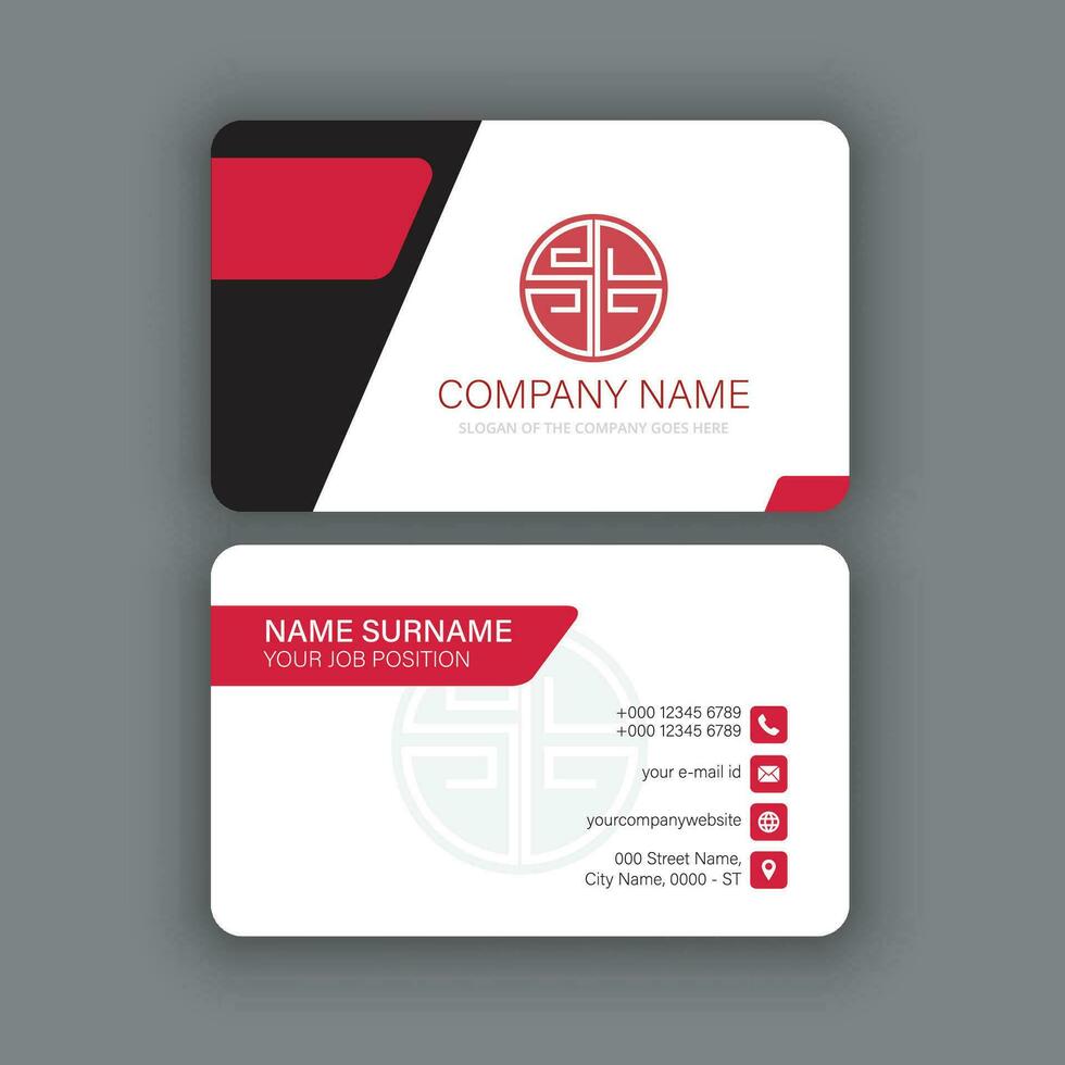 Professional and Creative Business Card Template vector