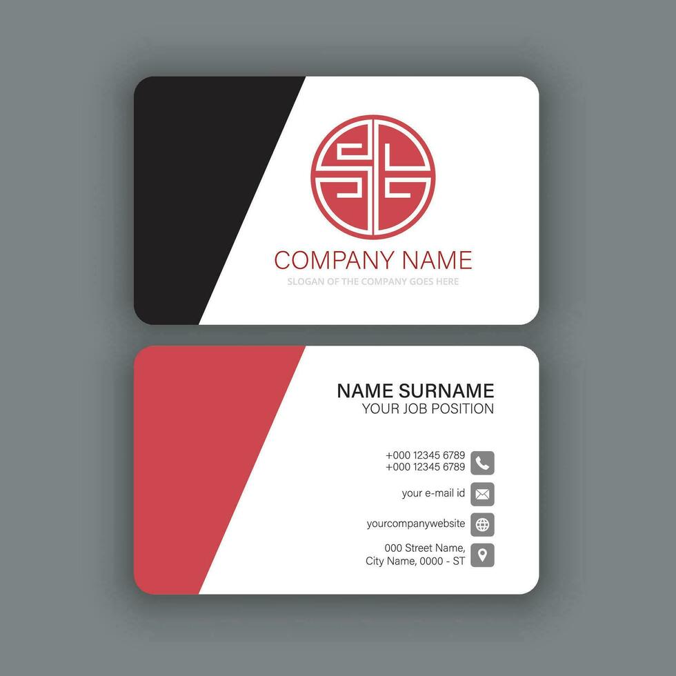 Professional and Creative Business Card Template vector