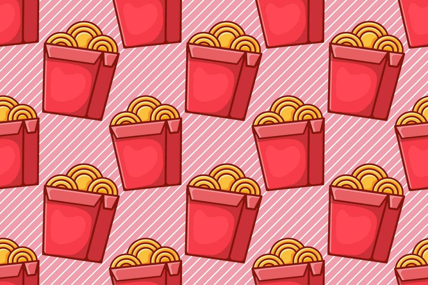 noodle box seamless pattern vector illustration