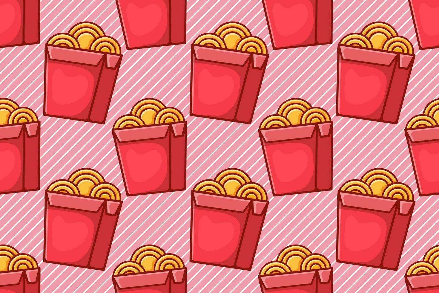 noodle box seamless pattern vector illustration