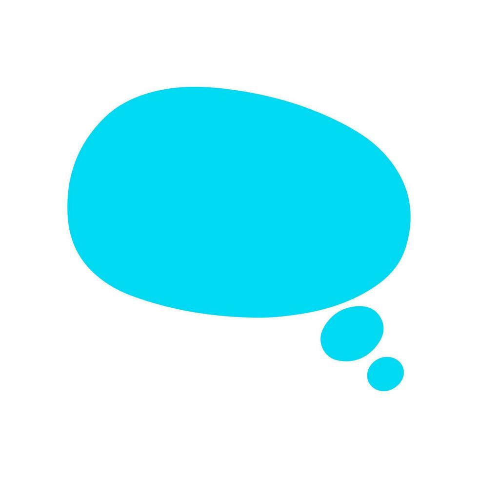 Text bubble. Hand drawn vector bubble templates for text messages. Colorful cartoon sticker isolated on the white background. Doodle text speech form templates. Blank empty blue speech bubble. Cloud.