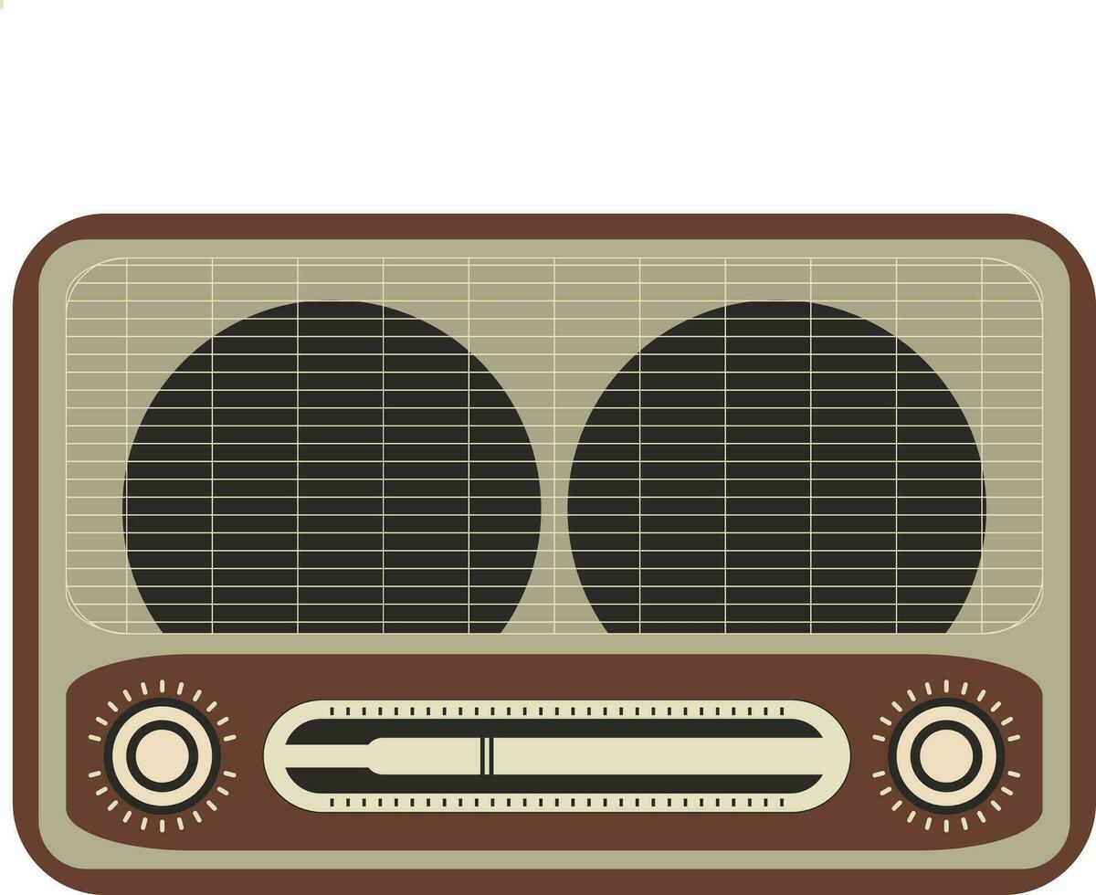 radio retro antiguo vector