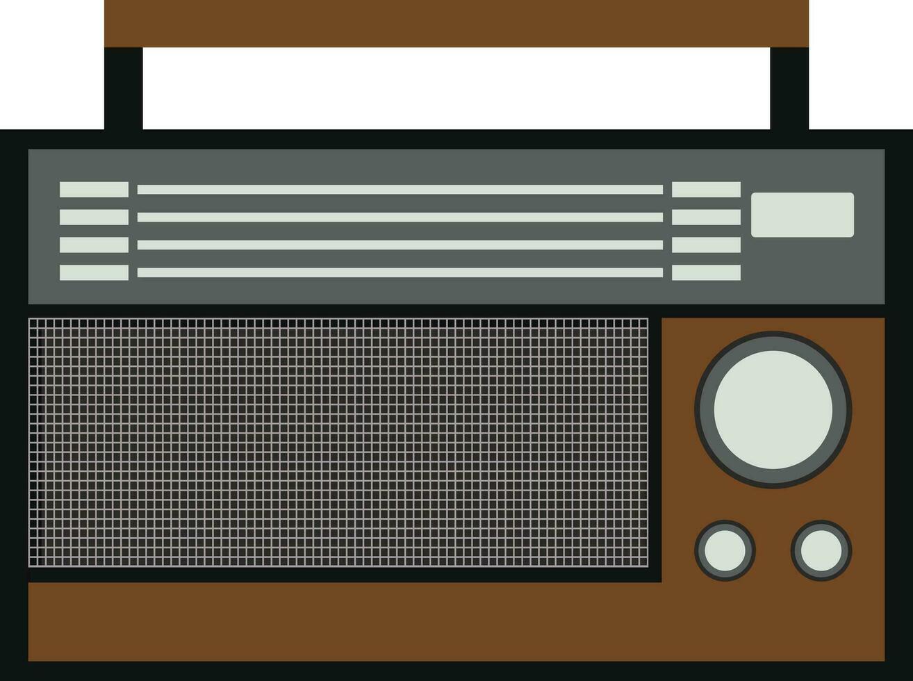 retro radio antiguo vector