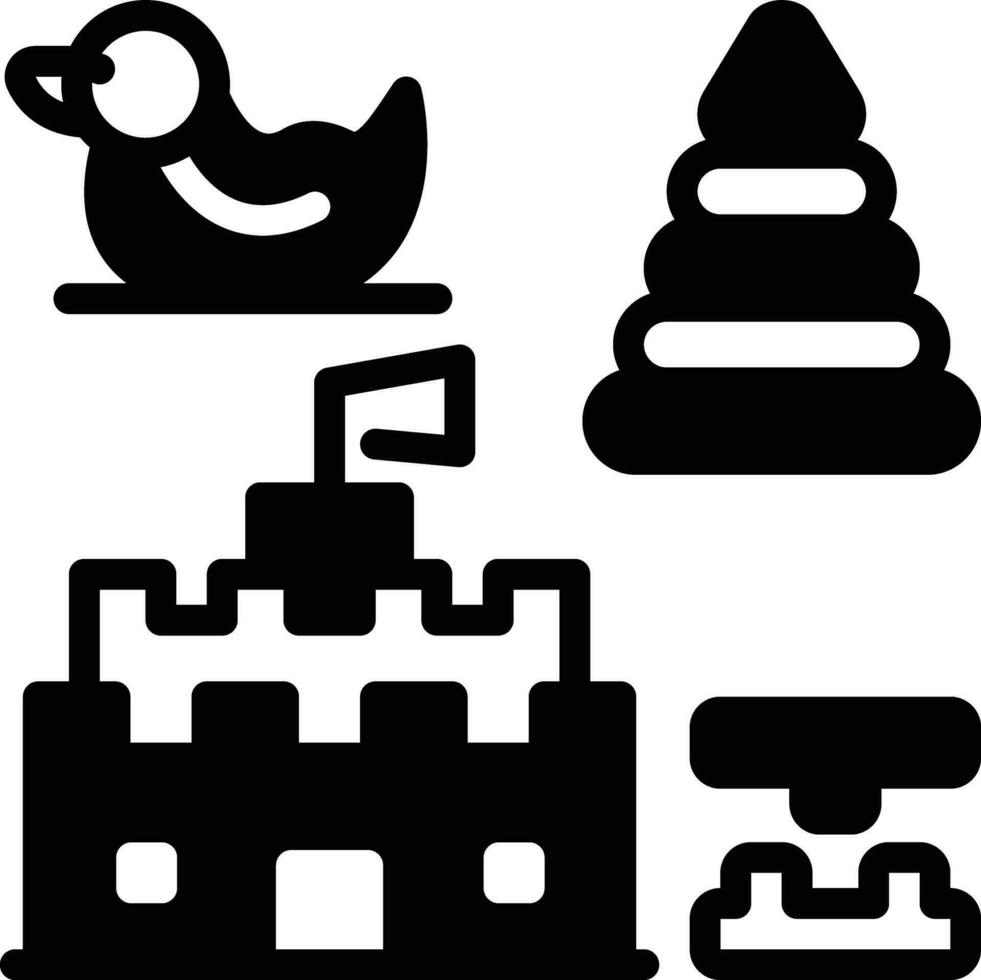 Solid icon for toy vector