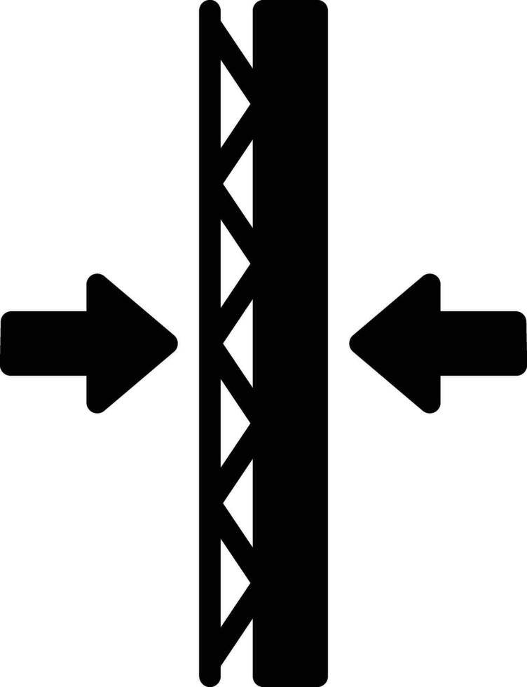 Solid icon for thickness vector