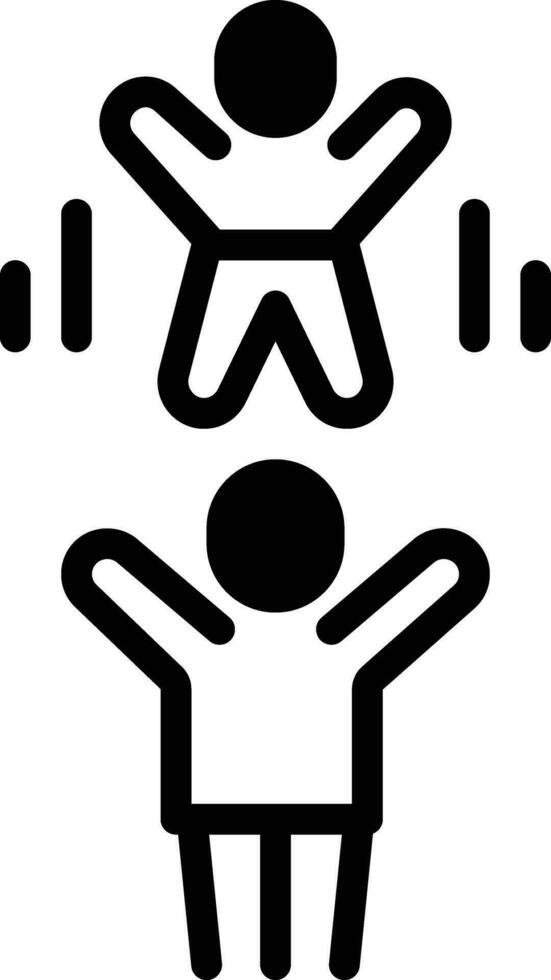 Solid icon for trust vector