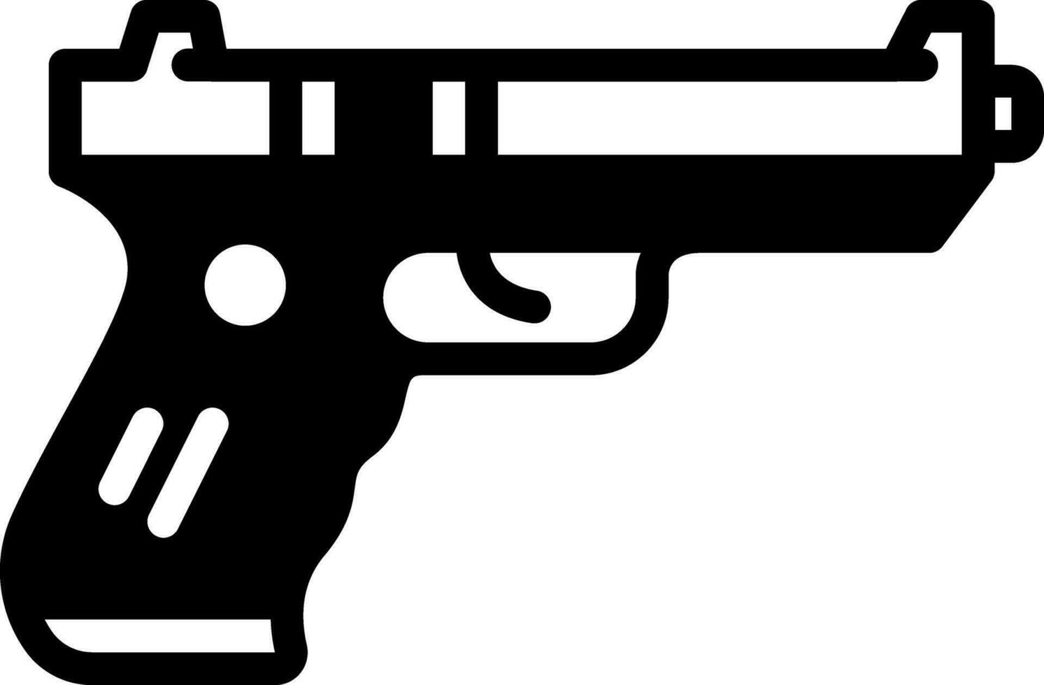 solid icon for gun vector