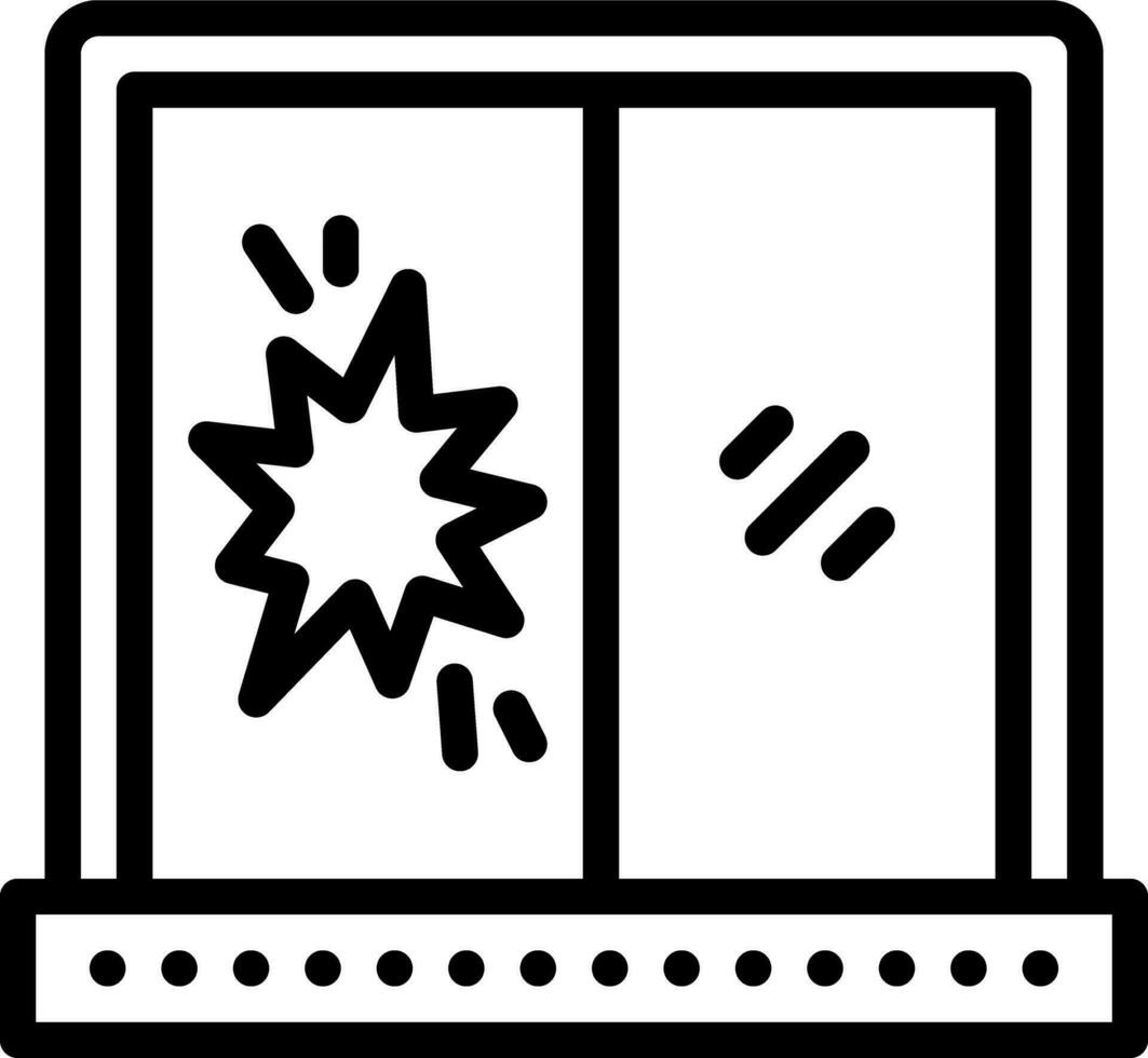 line icon for broken vector