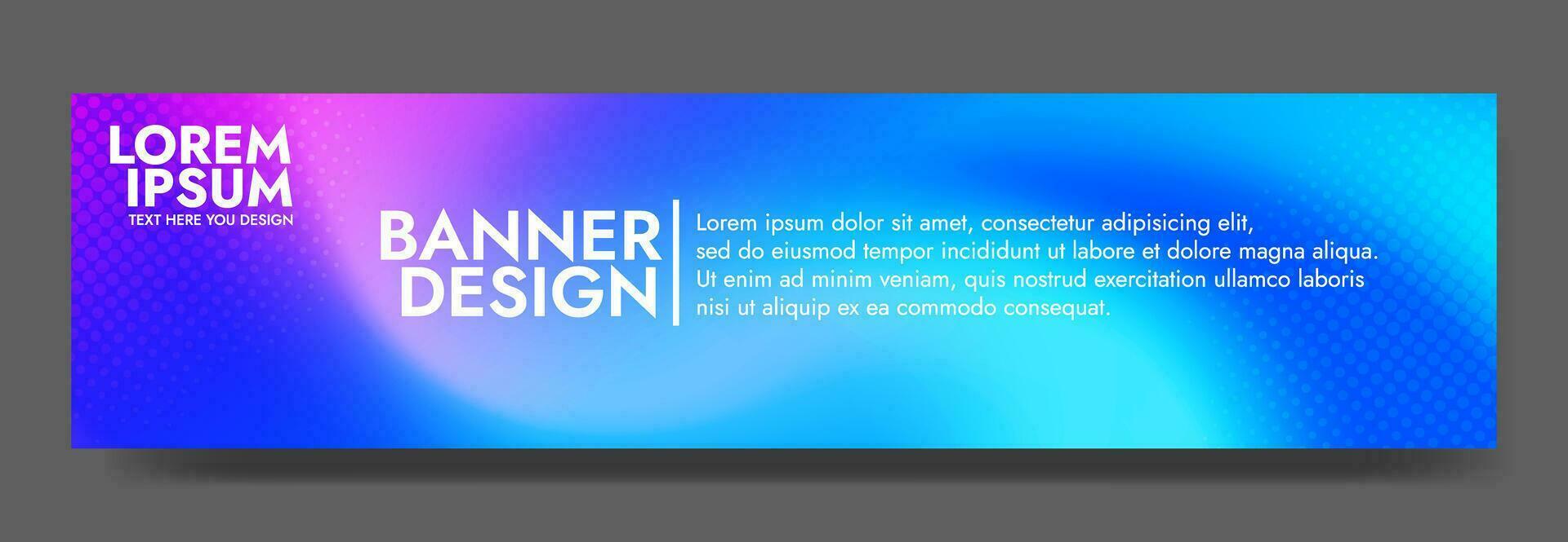 Abstract purple blue banner color with a unique wavy design. It is ideal for creating eye catching headers, promotional banners, and graphic elements with a modern and dynamic look. vector