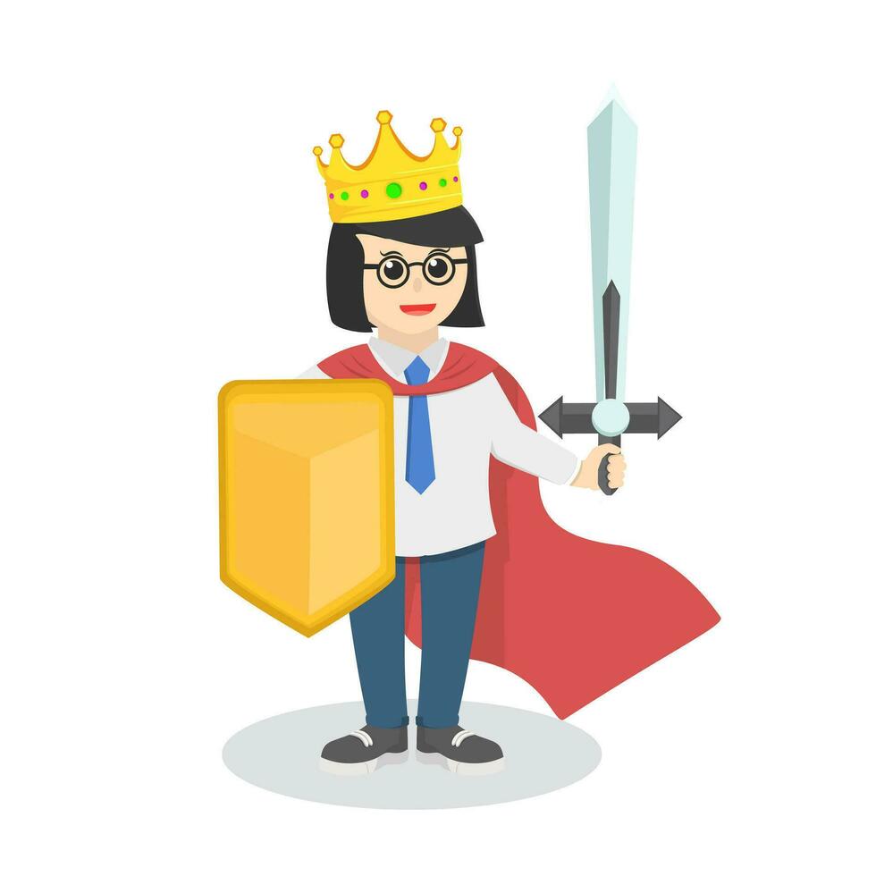 The queen nerd design character on white background vector