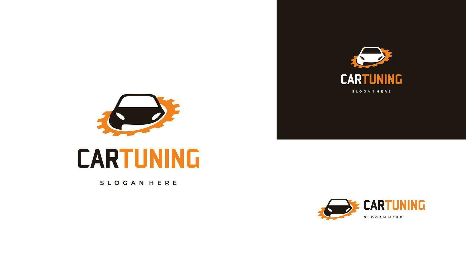 logo for car repair shop, car icon combine with cog gear logo concept vector