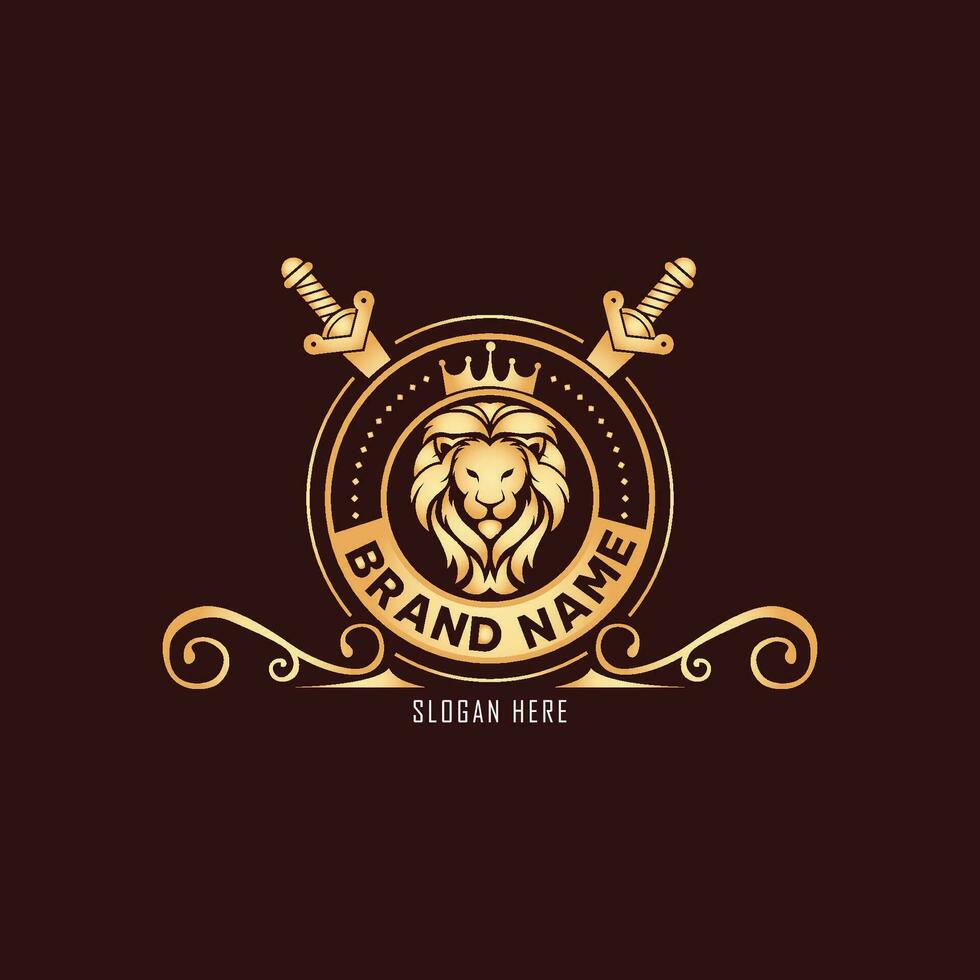 Luxury Lion elegant logo templates collection vector