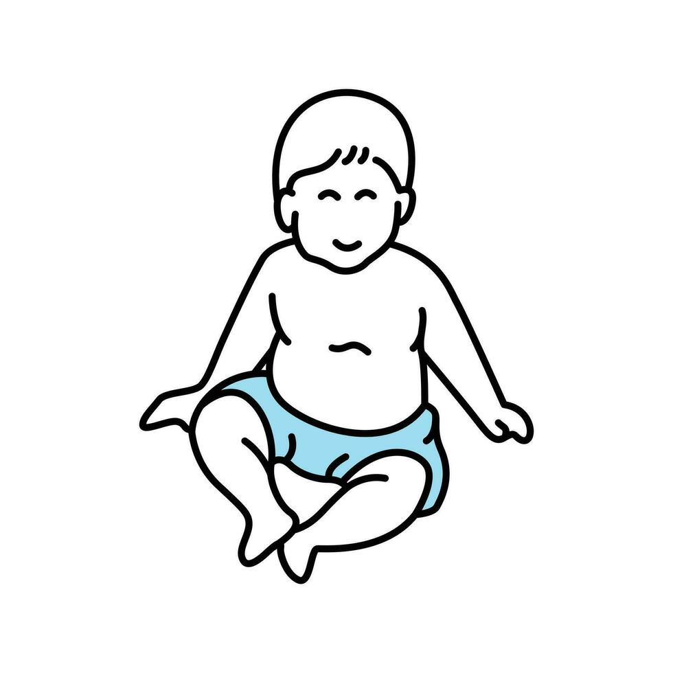 Cute Baby Happy Grapic Design Illustration vector