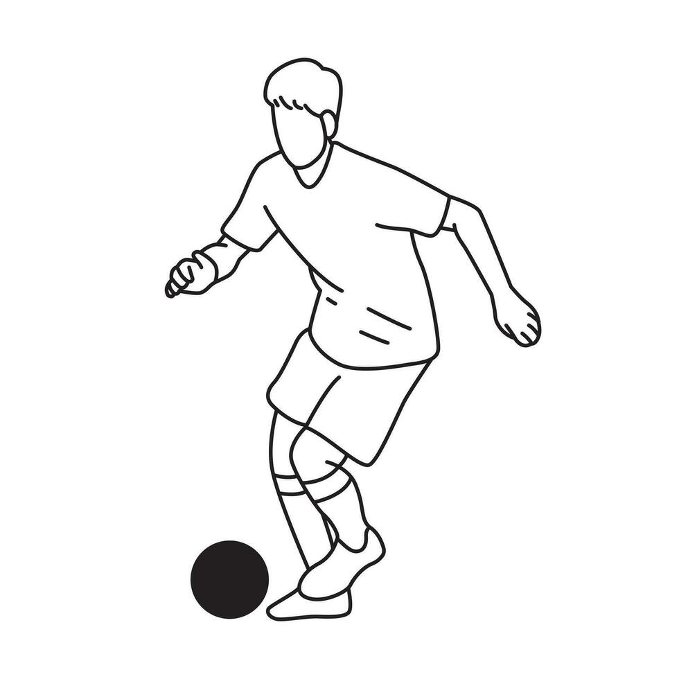 Football Player Pose Vector Sport Design