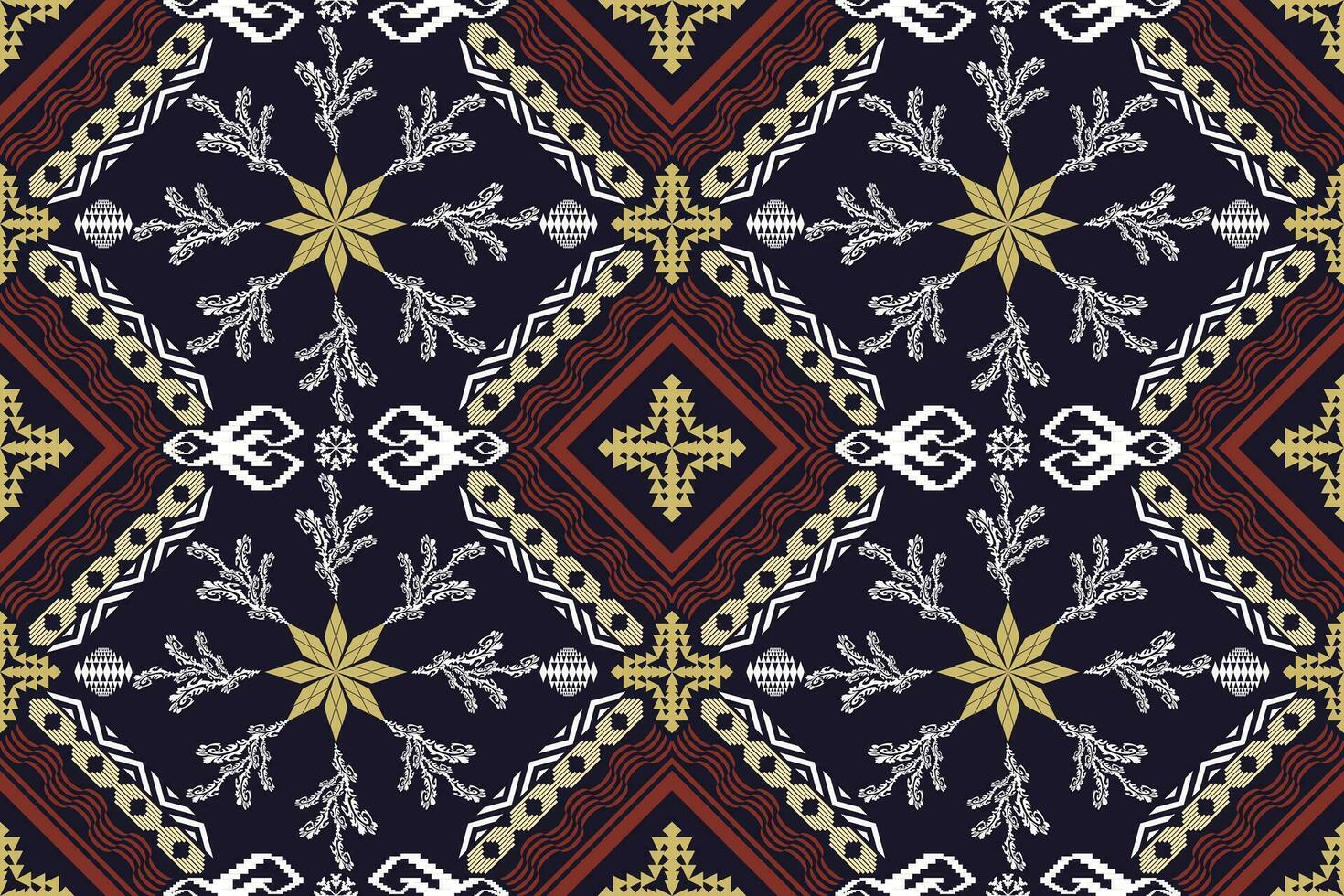 Geometric ethnic oriental traditional art pattern.Figure tribal embroidery style.Design for background,wallpaper,clothing,wrapping,fabric,element,,vector illustration. vector