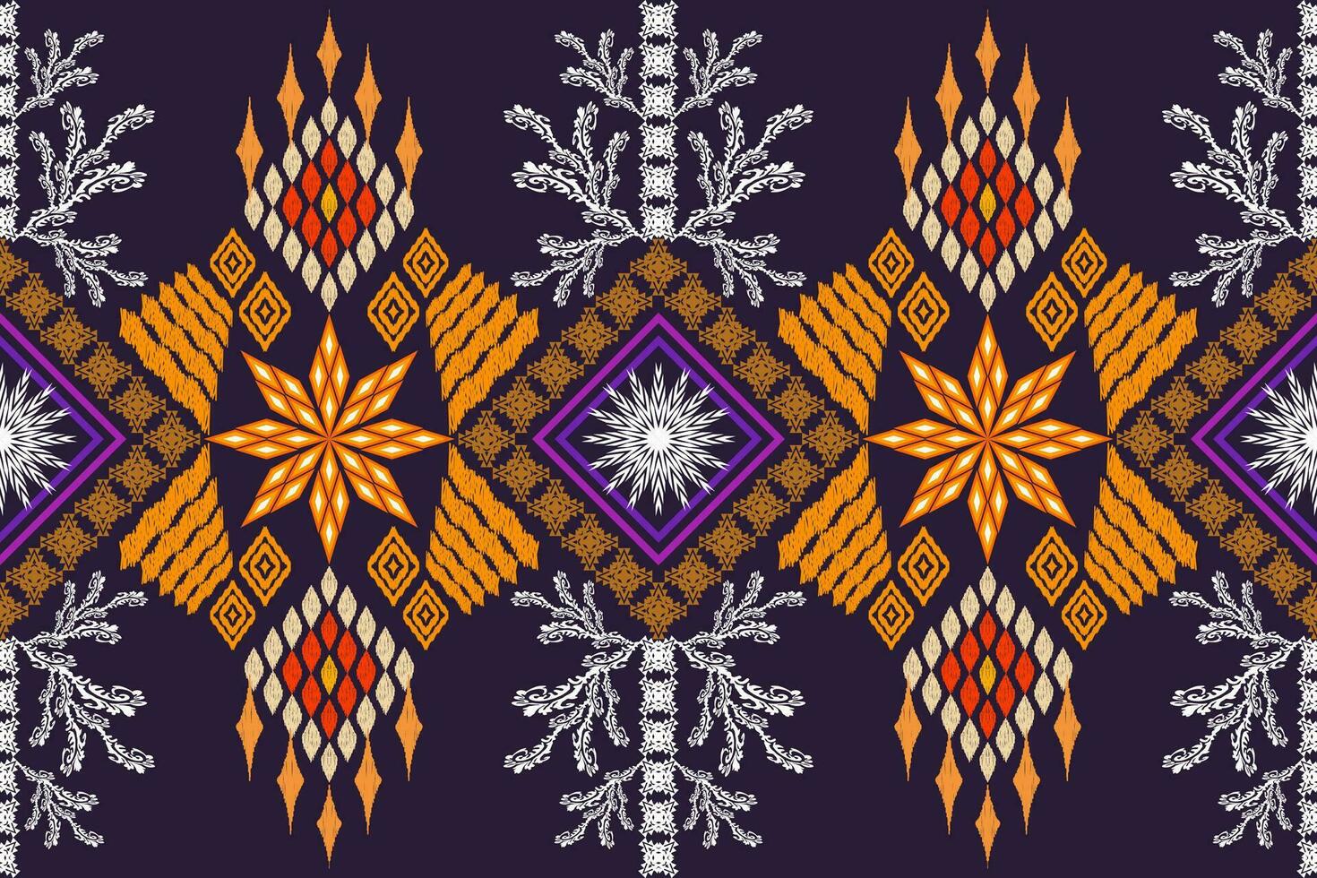 Geometric ethnic oriental traditional art pattern.Figure tribal embroidery style.Design for background,wallpaper,clothing,wrapping,fabric,element,,vector illustration. vector