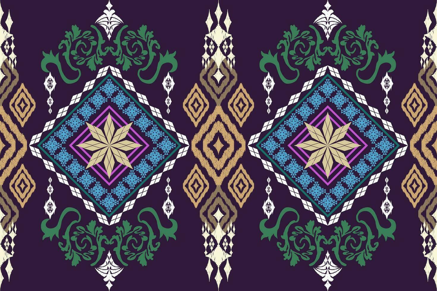 Geometric ethnic oriental traditional art pattern.Figure tribal embroidery style.Design for background,wallpaper,clothing,wrapping,fabric,element,,vector illustration. vector