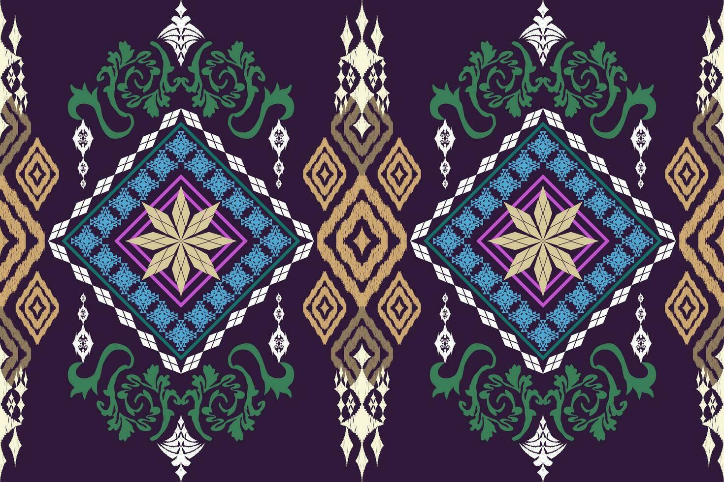 Geometric ethnic oriental traditional art pattern.Figure tribal embroidery style.Design for background,wallpaper,clothing,wrapping,fabric,element,,vector illustration. vector