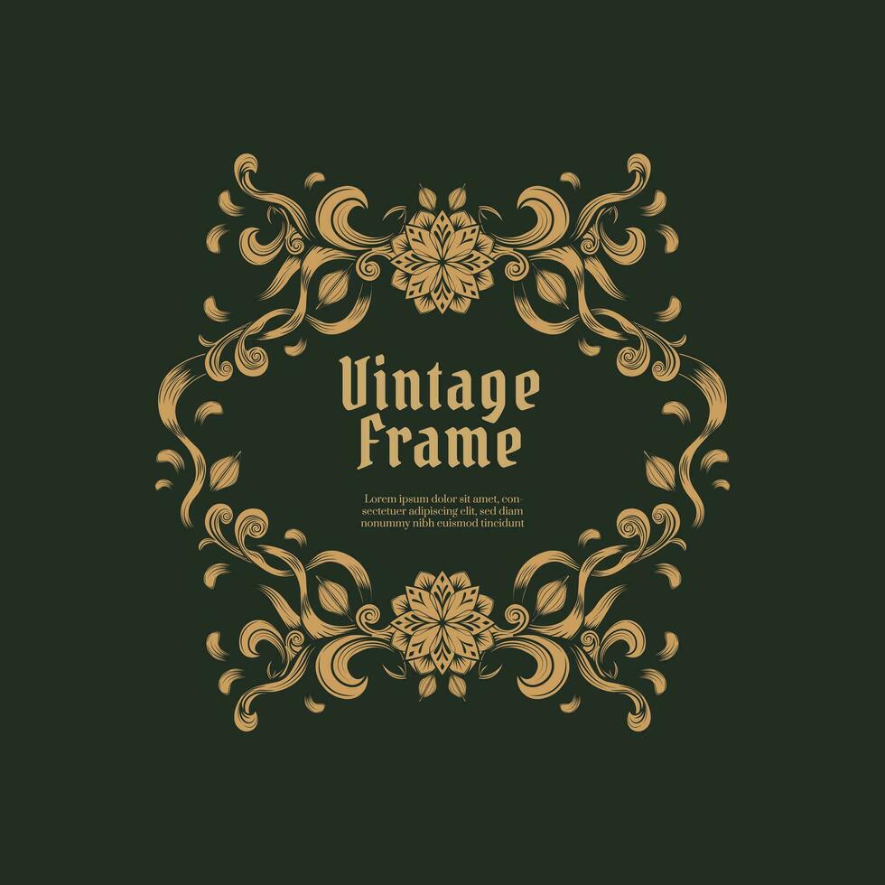 Baroque Ornament Vintage Frame Illustration vector