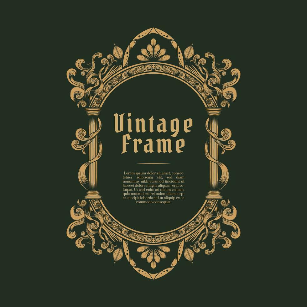 Baroque Ornament Vintage Frame Illustration vector