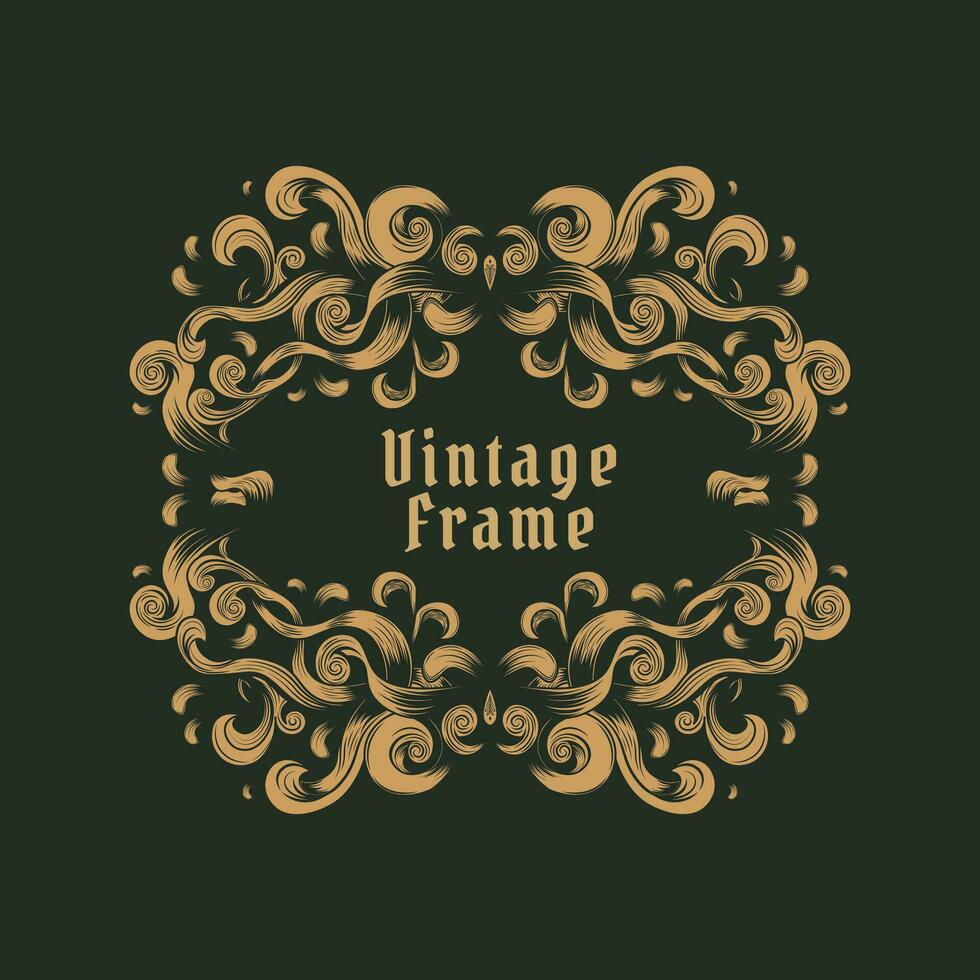 Baroque Ornament Vintage Frame Illustration vector