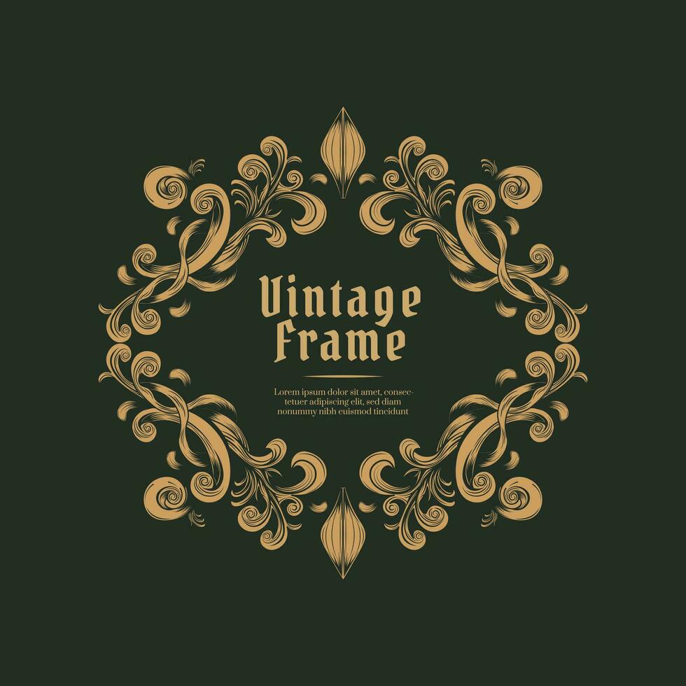 Baroque Ornament Vintage Frame Illustration vector